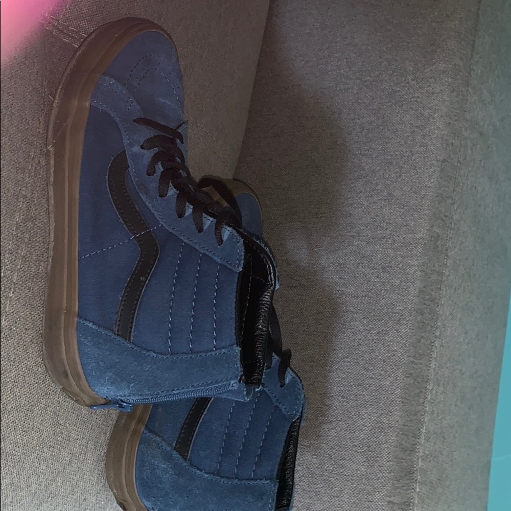 blue gum bottoms vans high tops